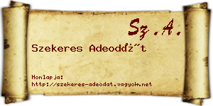 Szekeres Adeodát névjegykártya